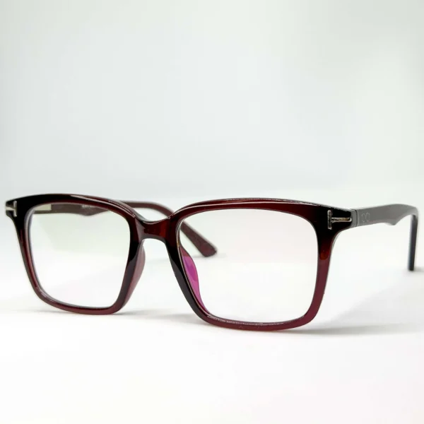 Unisex Burgundy Eyeglasses - Image 2